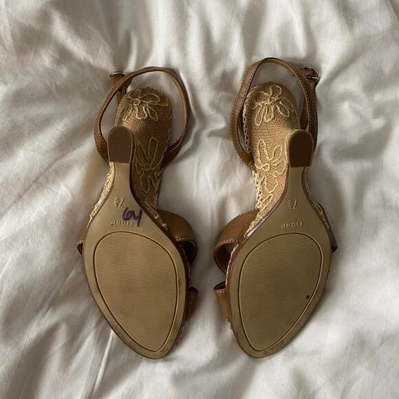 Y2k summer wedges floral embroidered strappy platform sandals - Picture 2 of 8